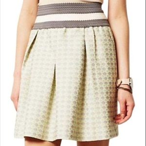 Anthropologie Maeve Seren Skater Pleated Skirt
